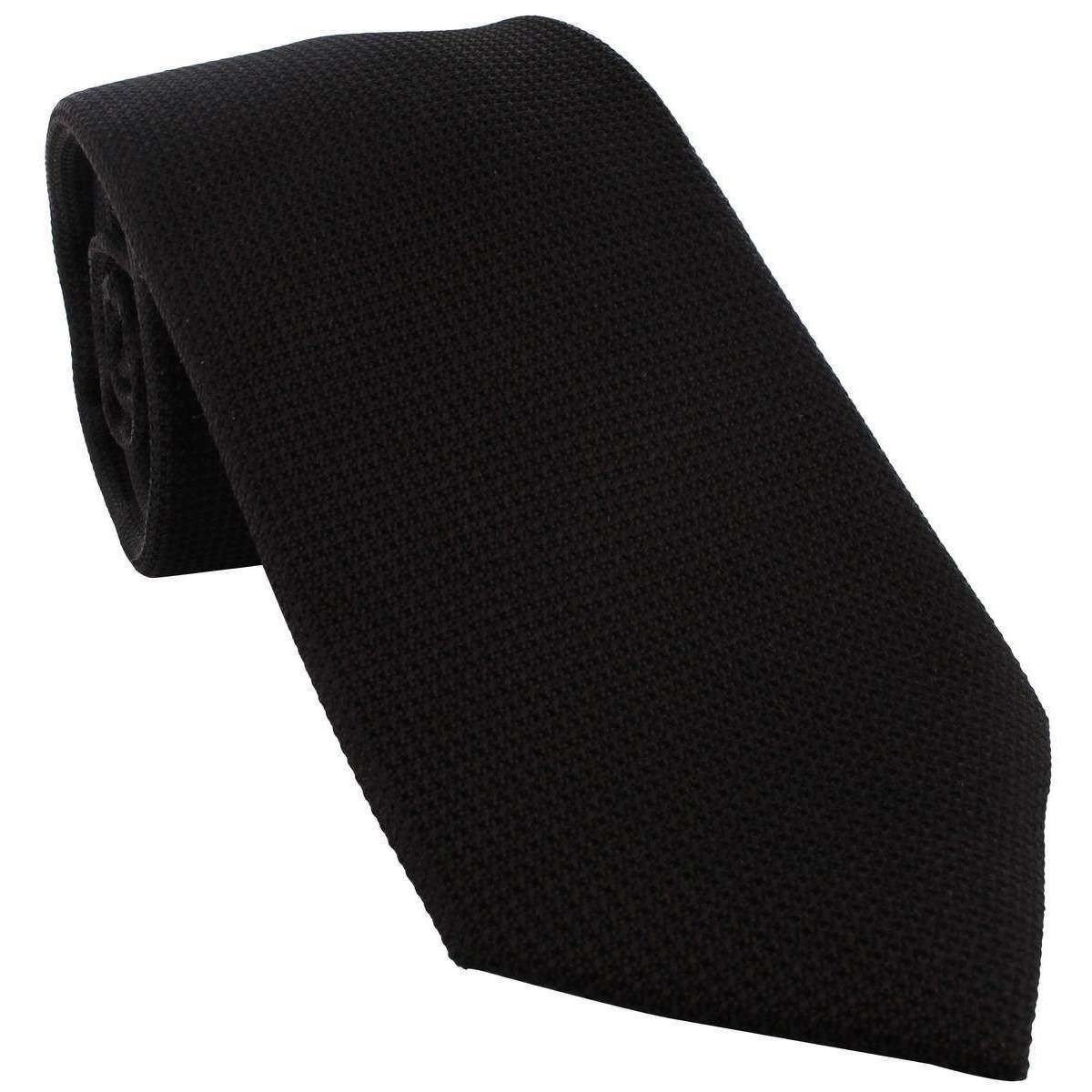 Michelsons of London Plain Silk Tie - Brown