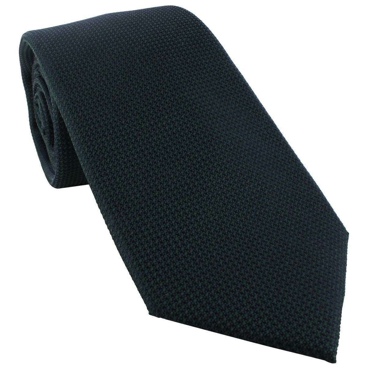 Michelsons of London Plain Silk Tie - Green