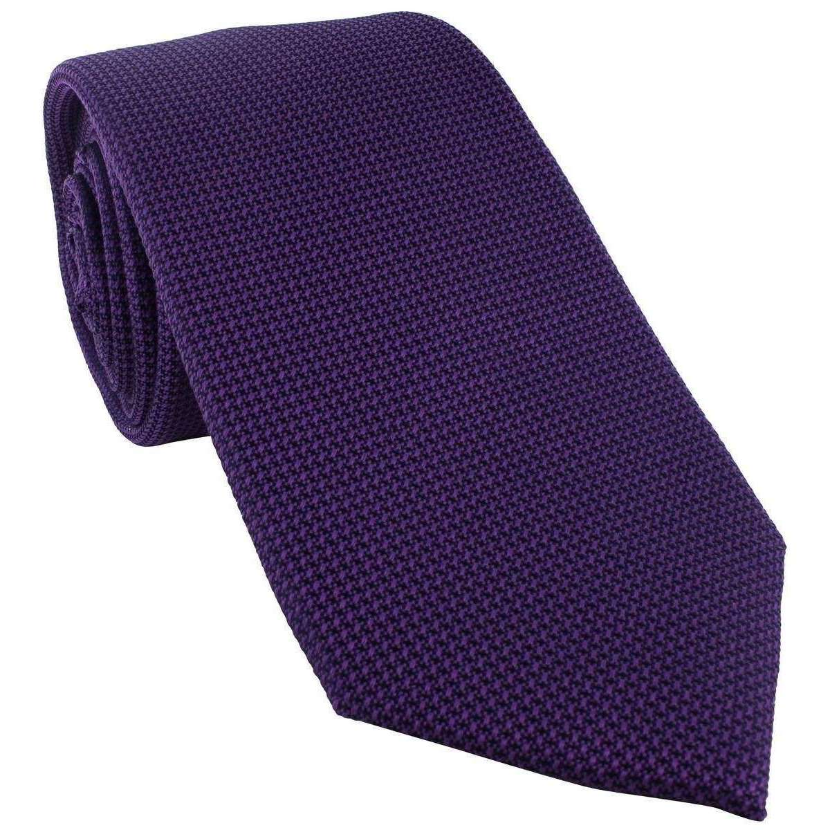 Michelsons of London Plain Silk Tie - Lilac