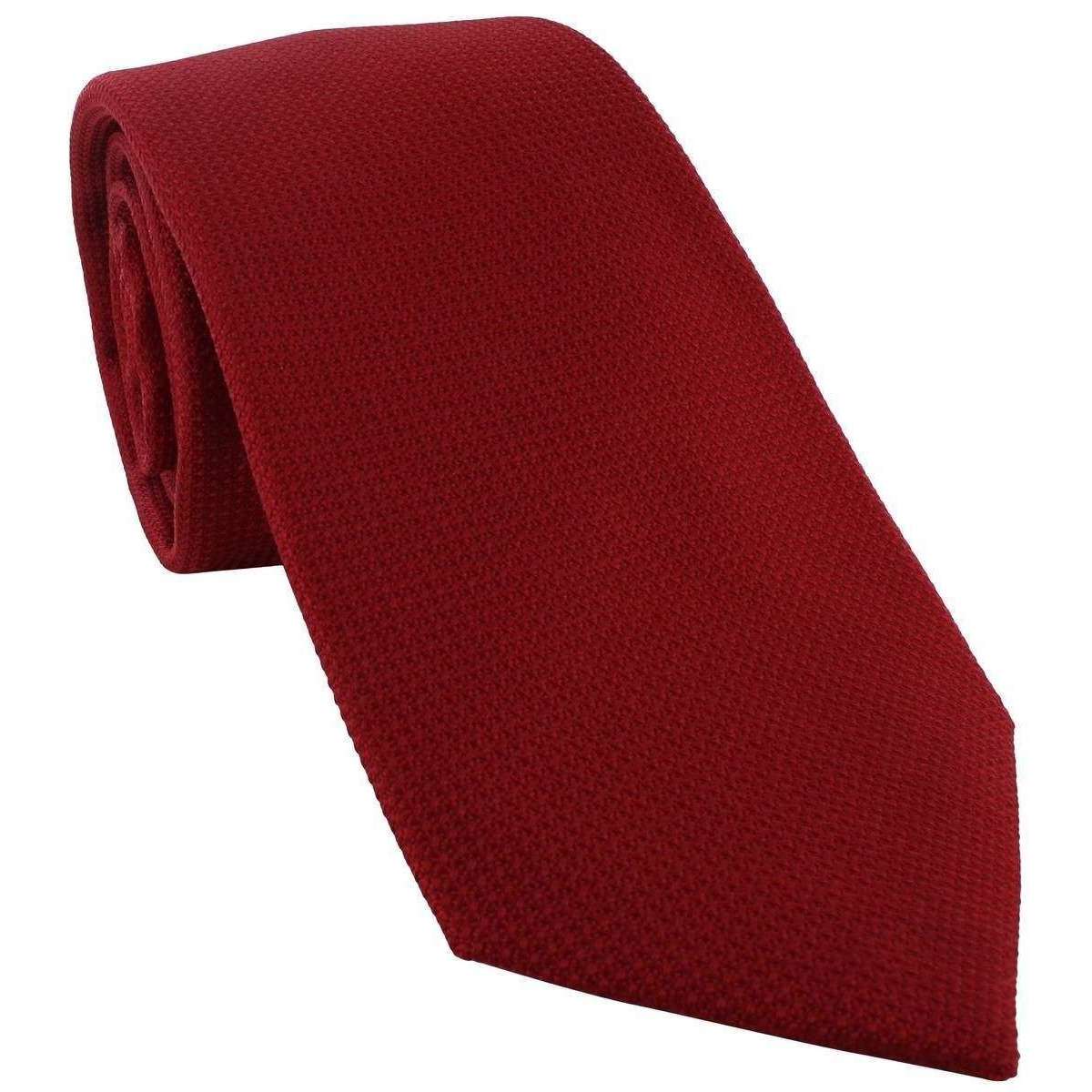 Michelsons of London Plain Silk Tie - Red