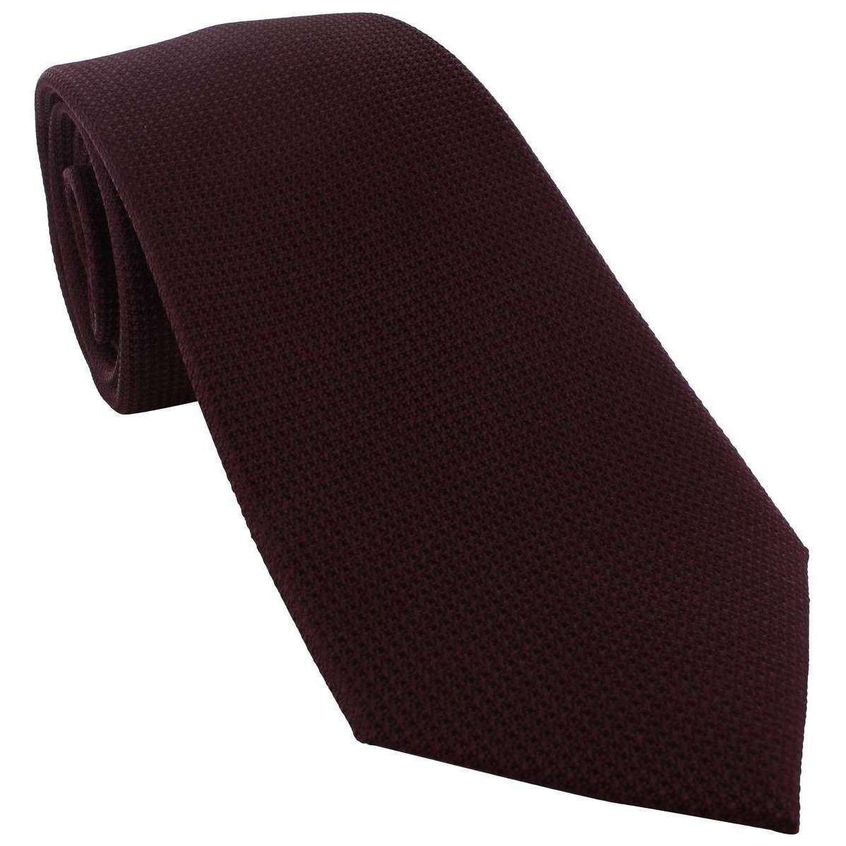 michelsons of london plain silk tie - wine