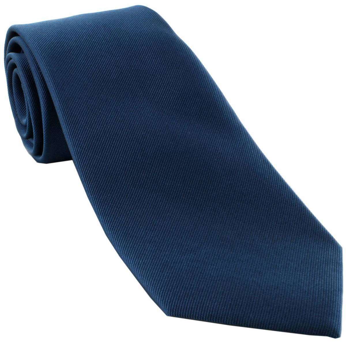 Michelsons of London Plain Twill Silk Tie - Deep Teal