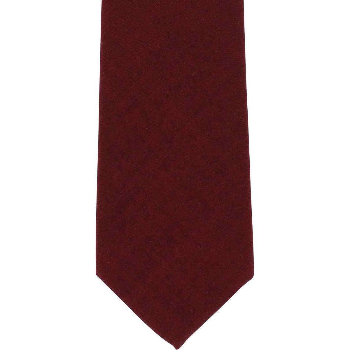 Michelsons of London Plain Wool Tie - Wine