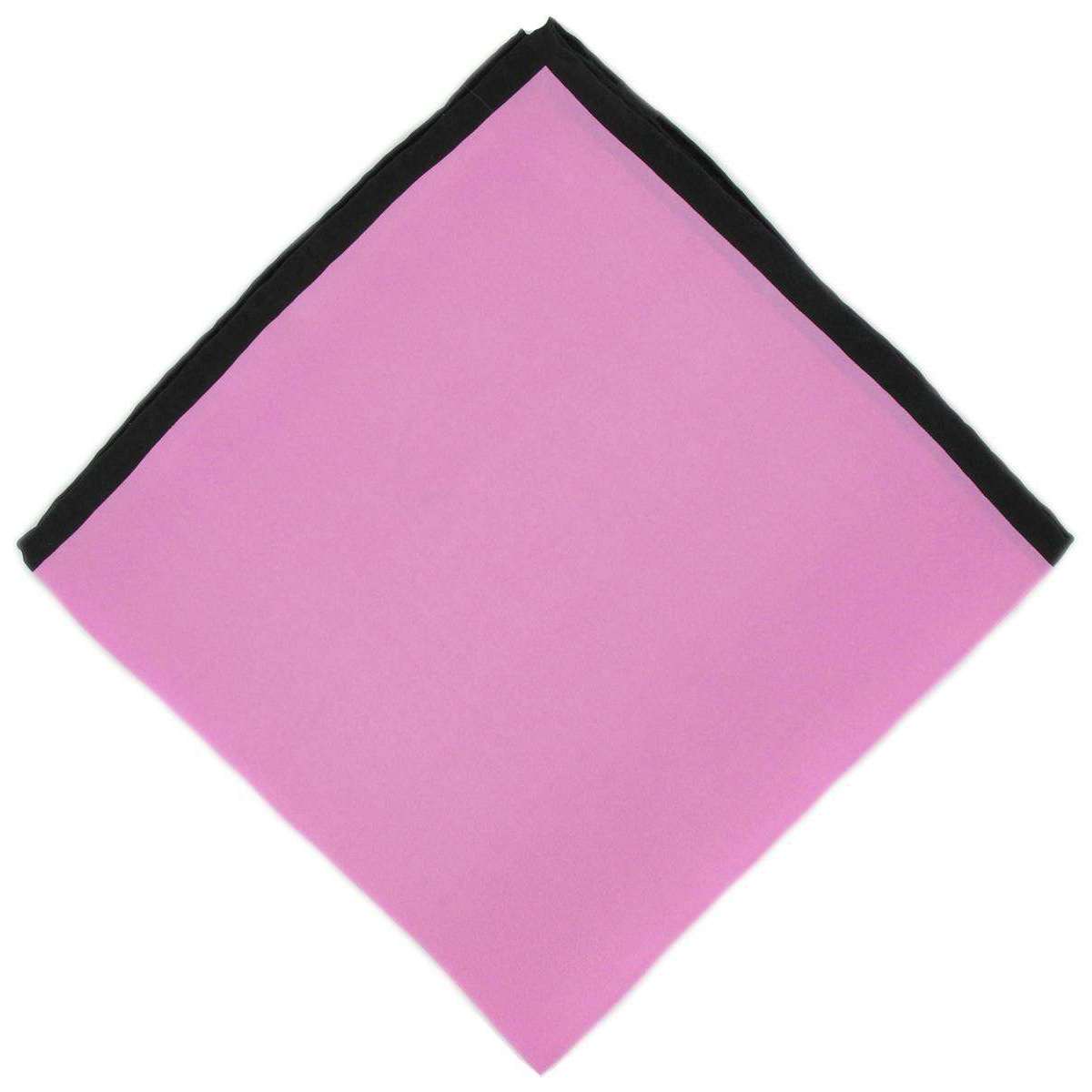 Michelsons of London Shoestring Border Handkerchief - Pink/Black
