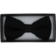 Michelsons of London Silk Knitted Bow Tie - Black