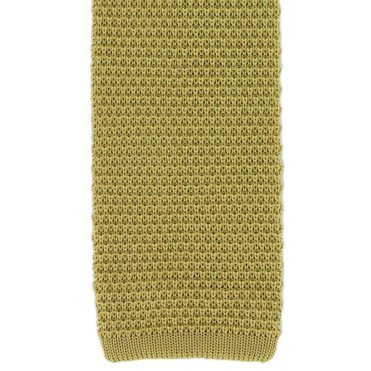 Michelsons of London Silk Knitted Tie - Yellow