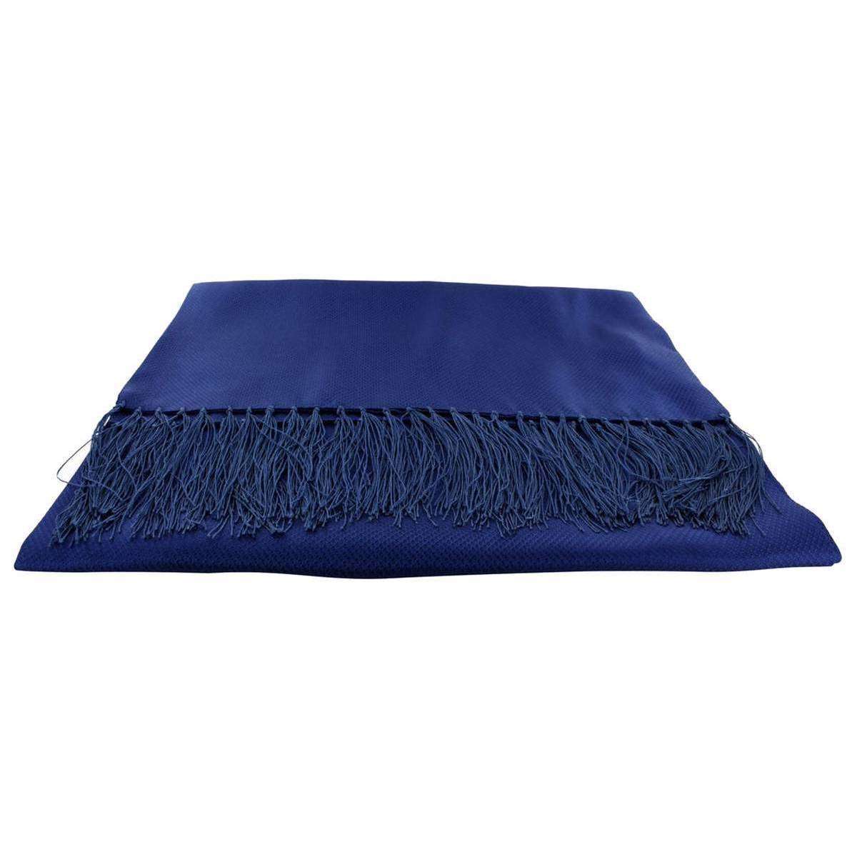 Michelsons of London Wide Textured Silk Dress Scarf - Royal Blue