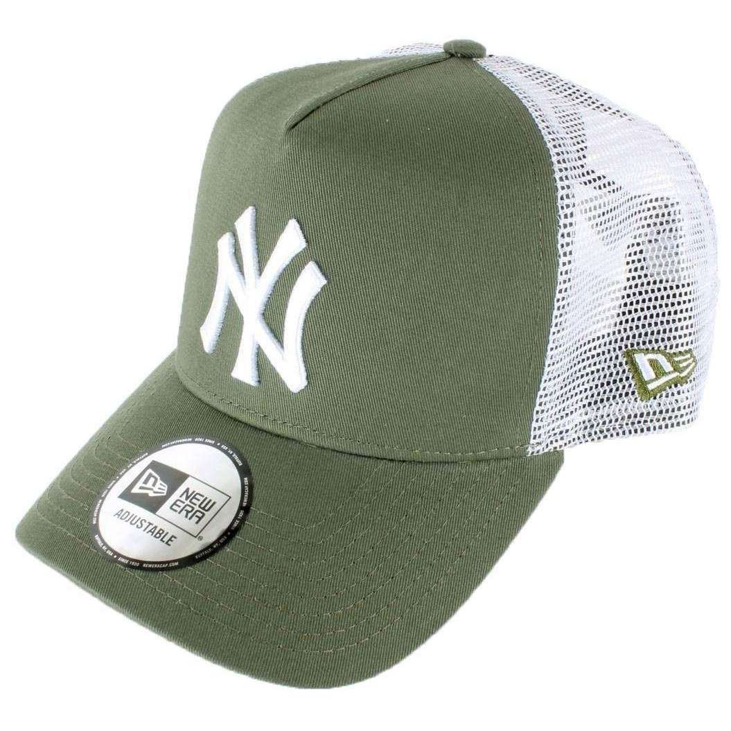 New Era 9FORTY League Essential New York Yankees Trucker Cap - Dark Green/White