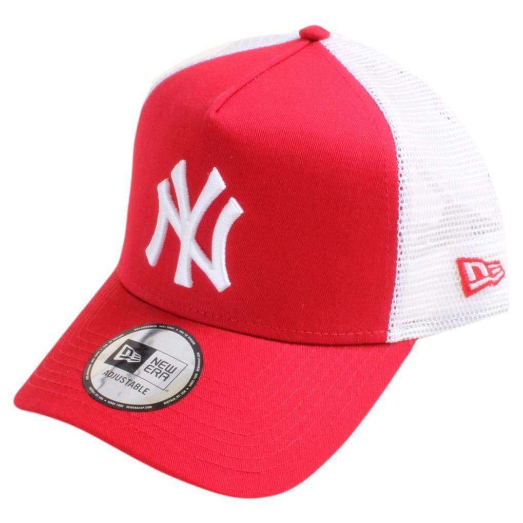 New Era New York Yankees Clean A Frame Trucker Cap - Red/White