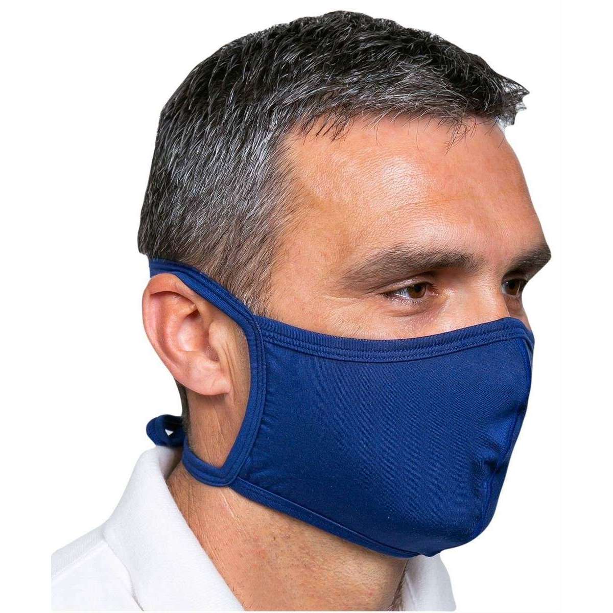 Obviously Tie Face Mask - Navy