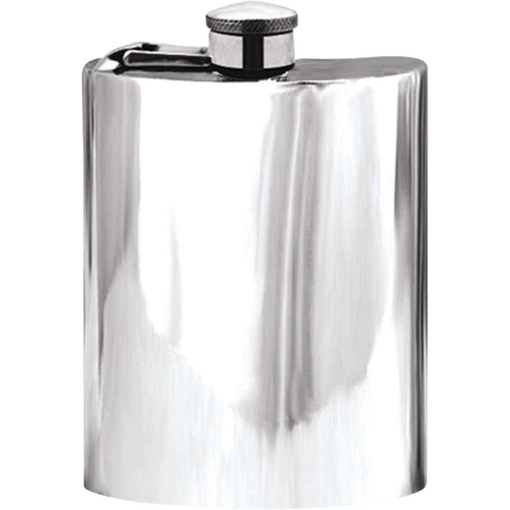 Orton West 6oz Pewter Hip Flask - Silver