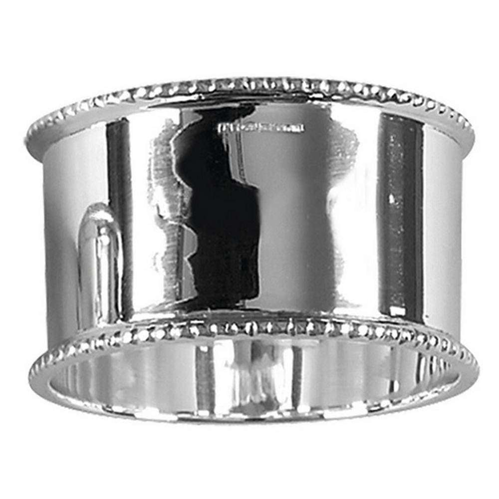 Orton West Beaded Edge Napkin Ring - Silver