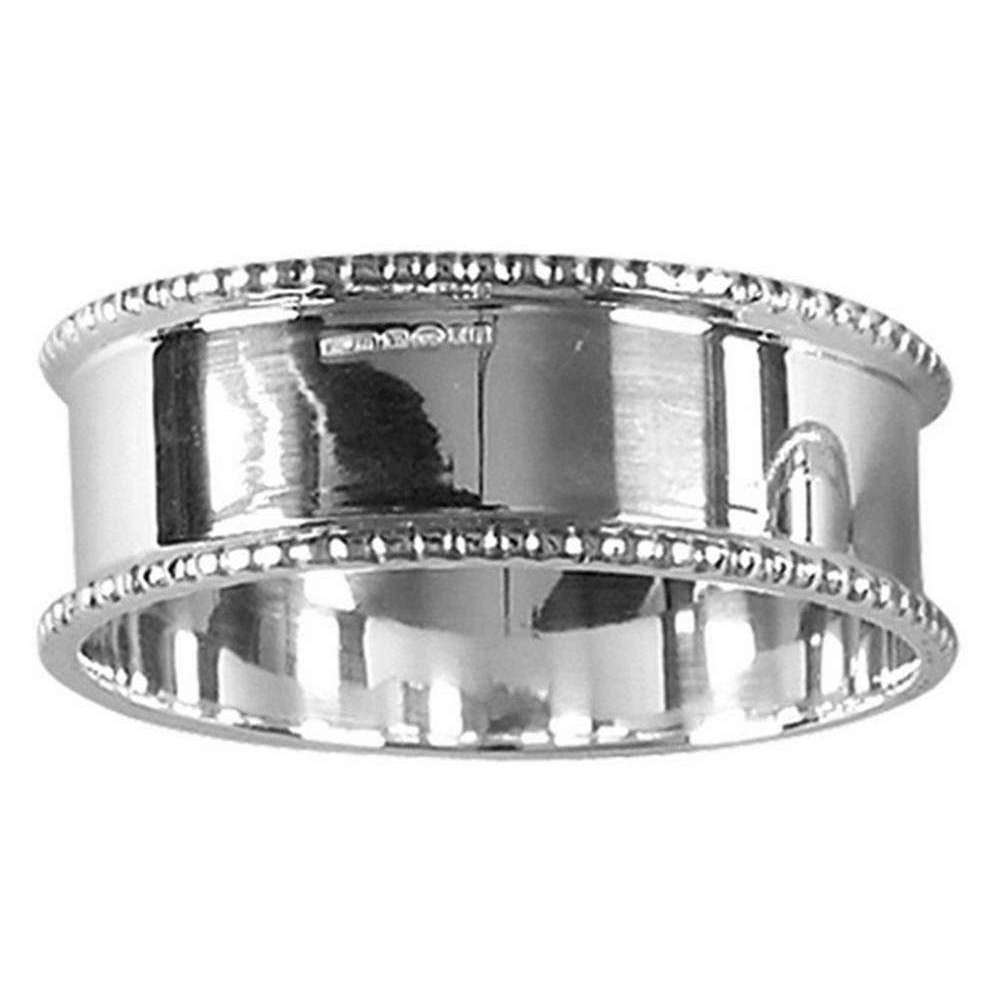 Orton West Beaded Edge Napkin Ring - Silver