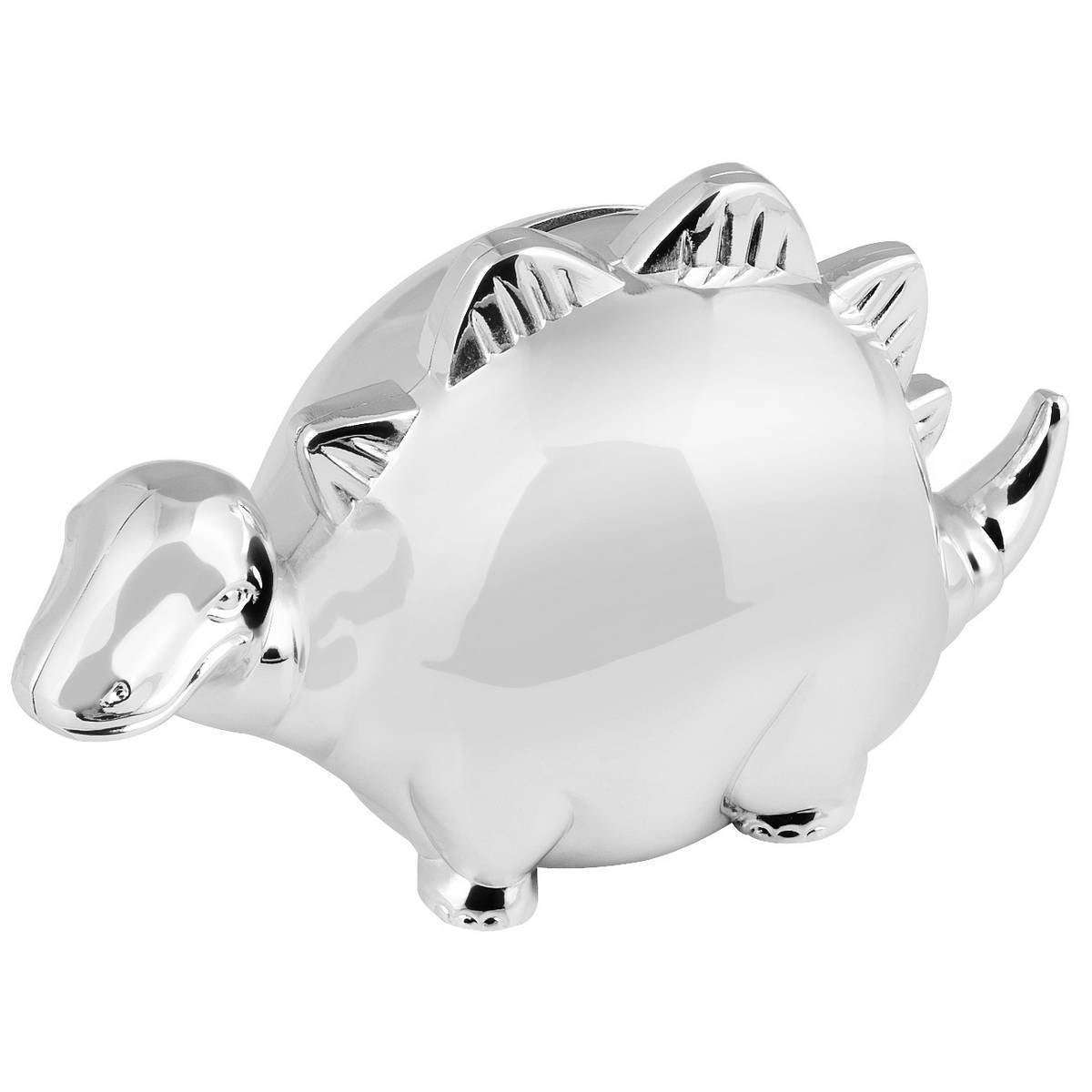 Orton West Dinosaur Money Box - Silver