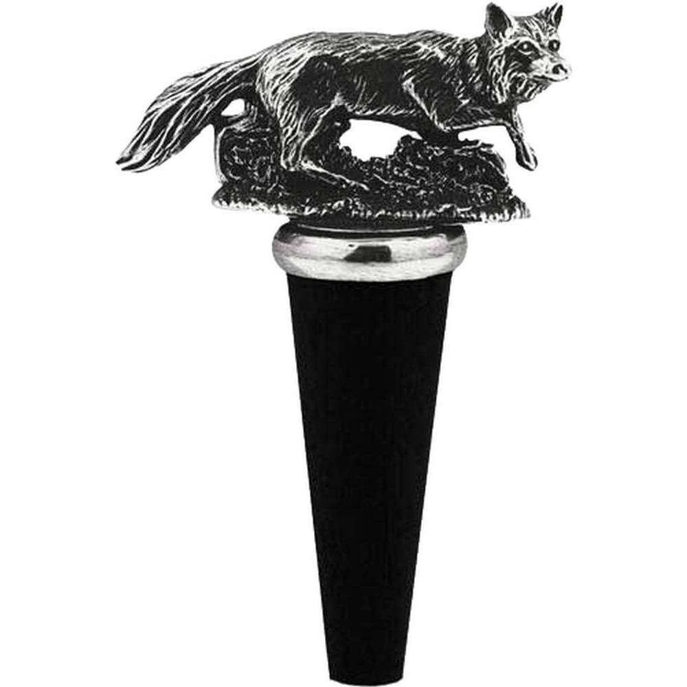 Orton West Fox Bottle Stopper - Silver/Black