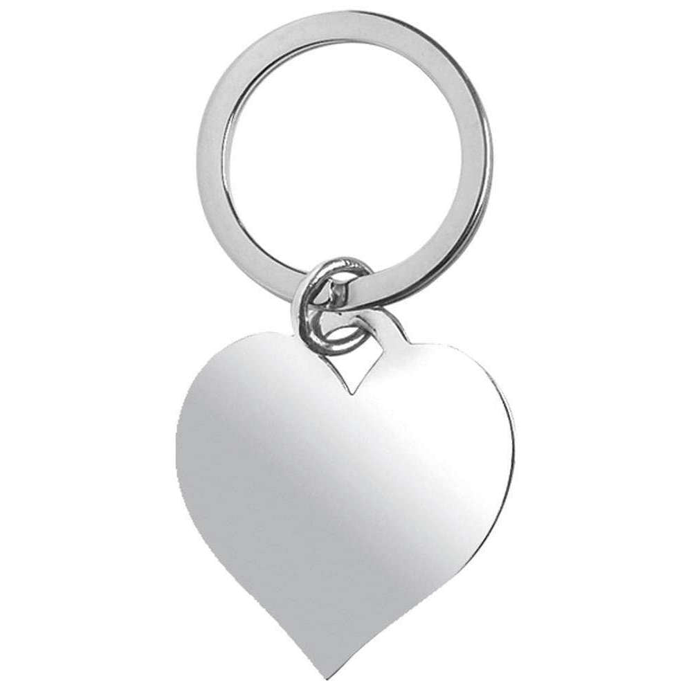 Orton West Heart Shaped Key Ring - Silver
