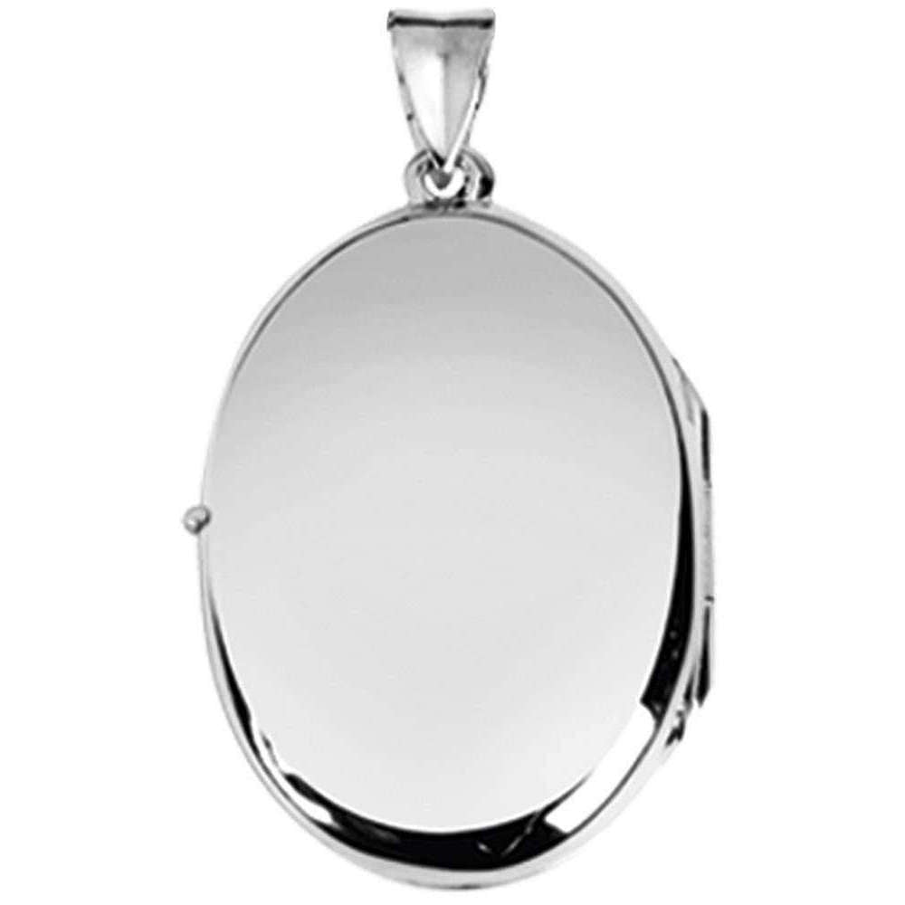 Orton West Large Plain Locket - Silver