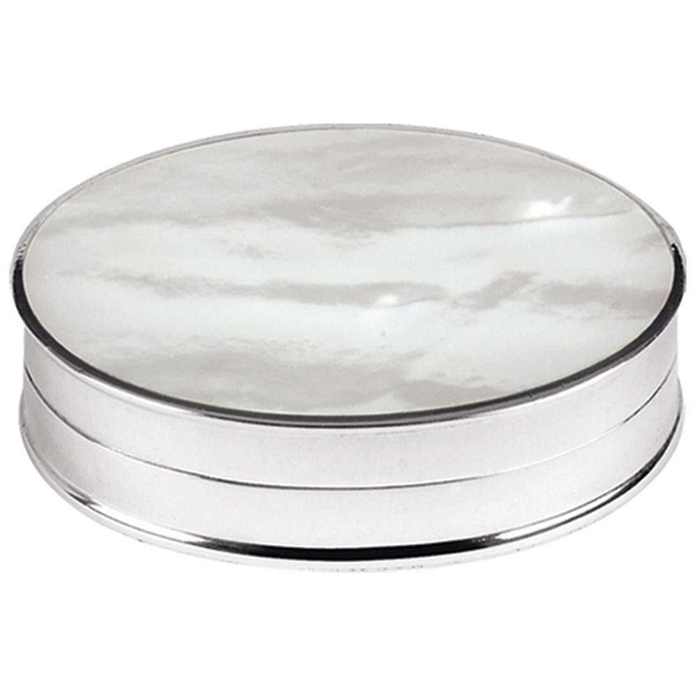 Orton West Mother of Pearl Pill Box - Silver