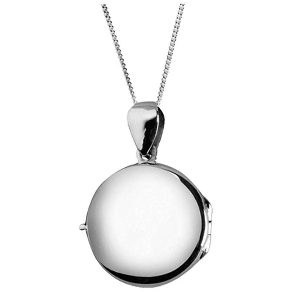 Orton West Plain Round Locket - Silver