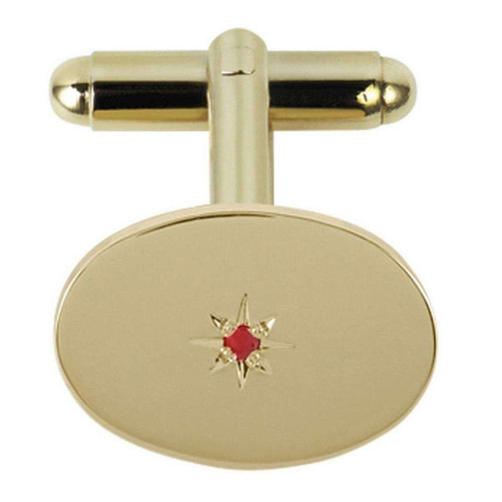 Orton West Ruby Set Cufflinks - Gold