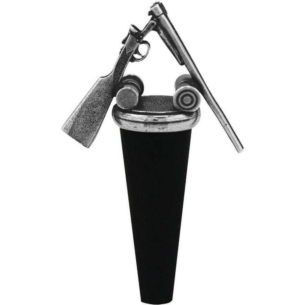 Orton West Shotgun Bottle Stopper - Silver/Black