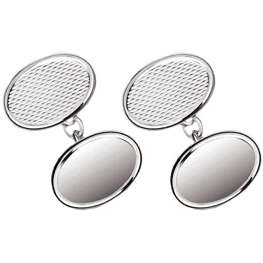 Orton West Sterling Silver Chain Link Cufflinks - Silver