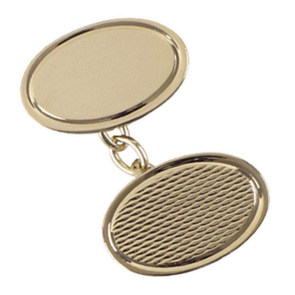 Orton West Textured Chain Cufflinks - Gold