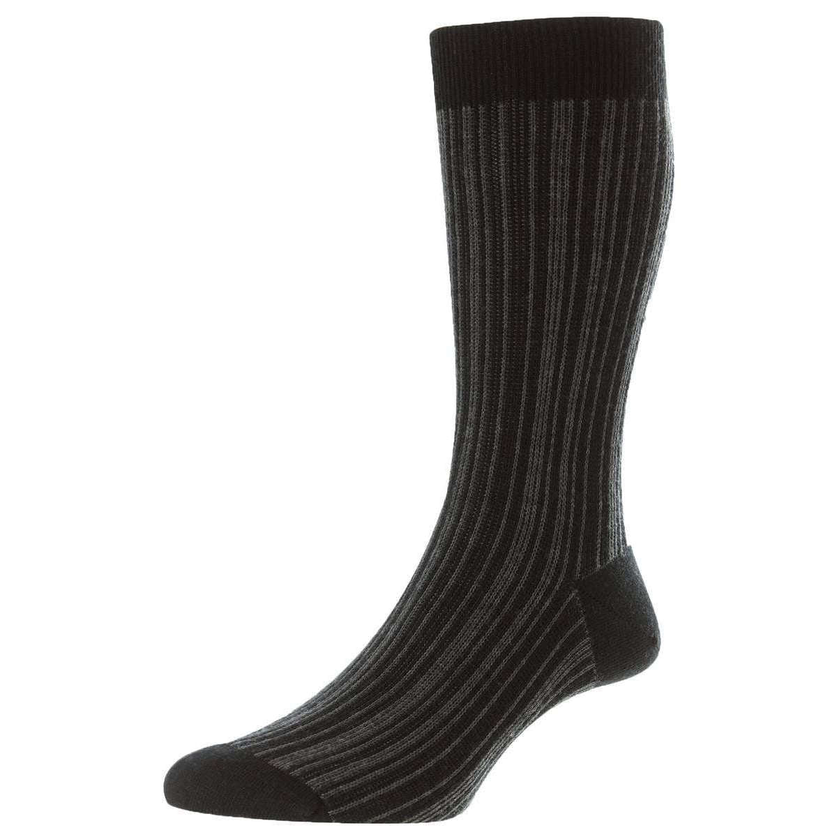 Pantherella Marsden Merino Wool Socks - Black