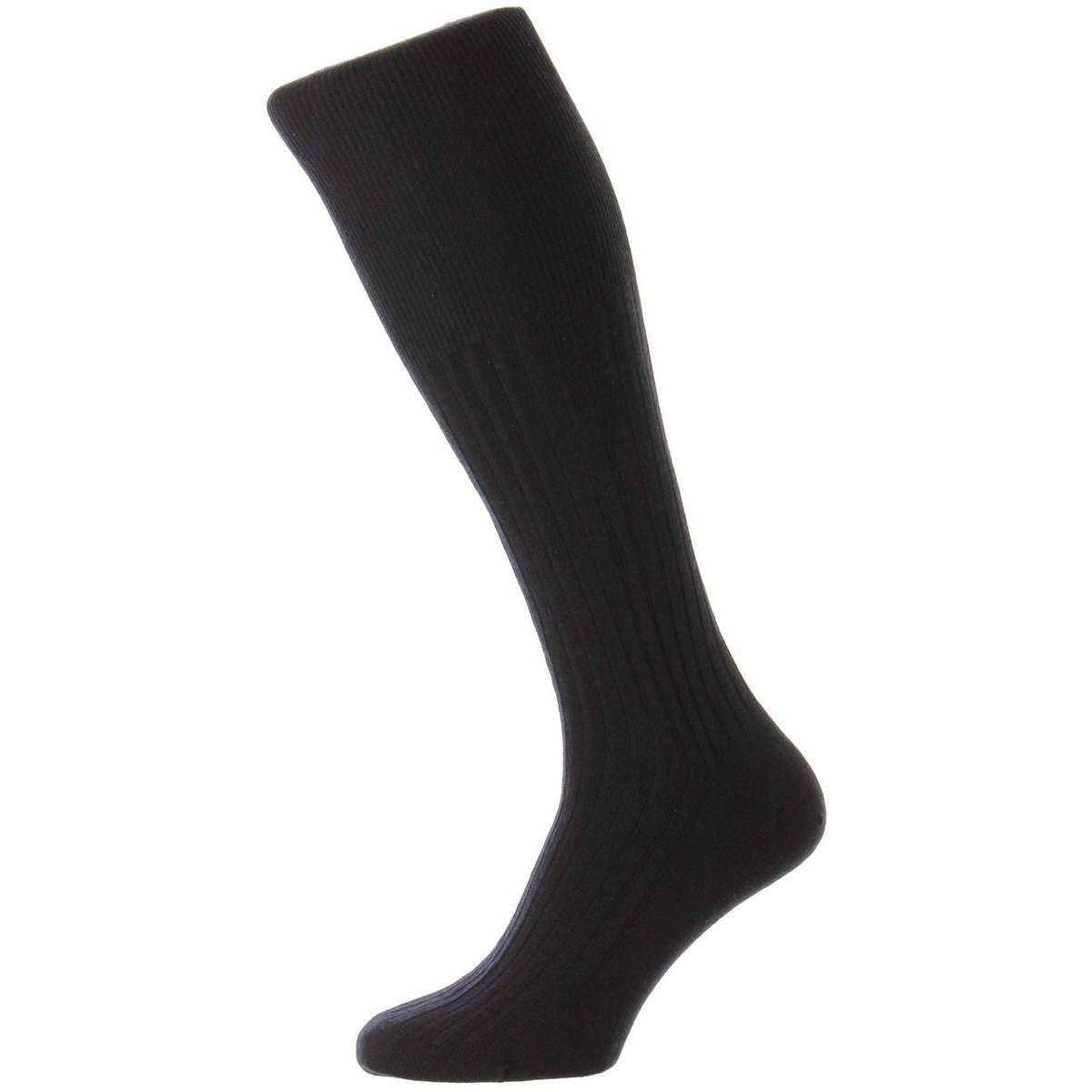 Pantherella Rutherford Merino Royale Over the Calf Socks - Navy