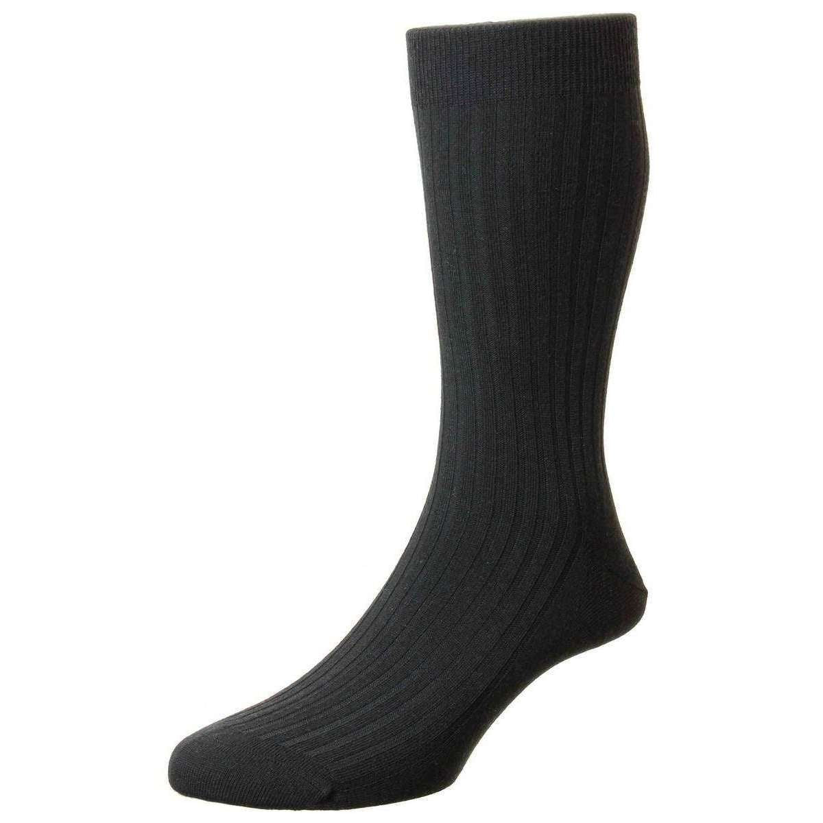 Pantherella Rutherford Merino Royale Socks - Black