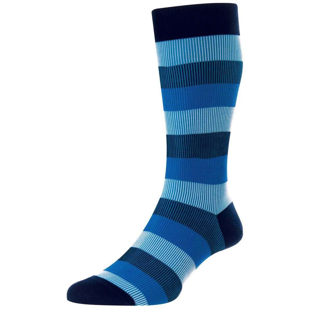 Pantherella Stirling Cotton Fil D’Ecosse Socks - Navy