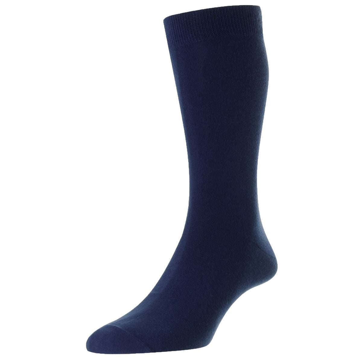 Pantherella Tavener Egyptian Cotton Socks - Ocean Blue