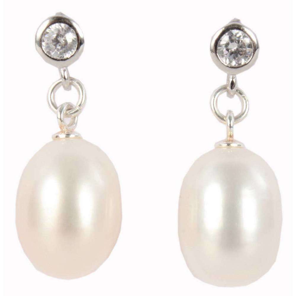 Pearl Aurora Drop Freshwater Pearl Earrings - White