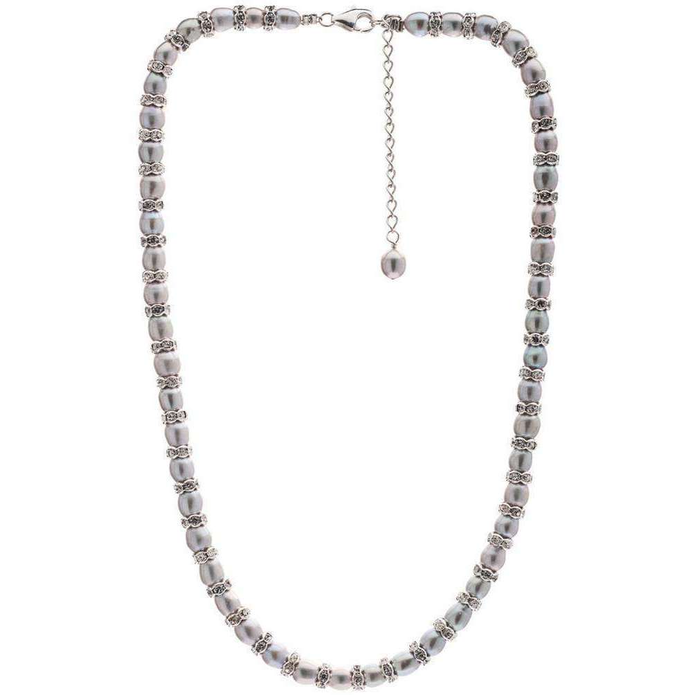 Pearls of the Orient Gratia Freshwater Pearl Rondelle Necklace - Grey