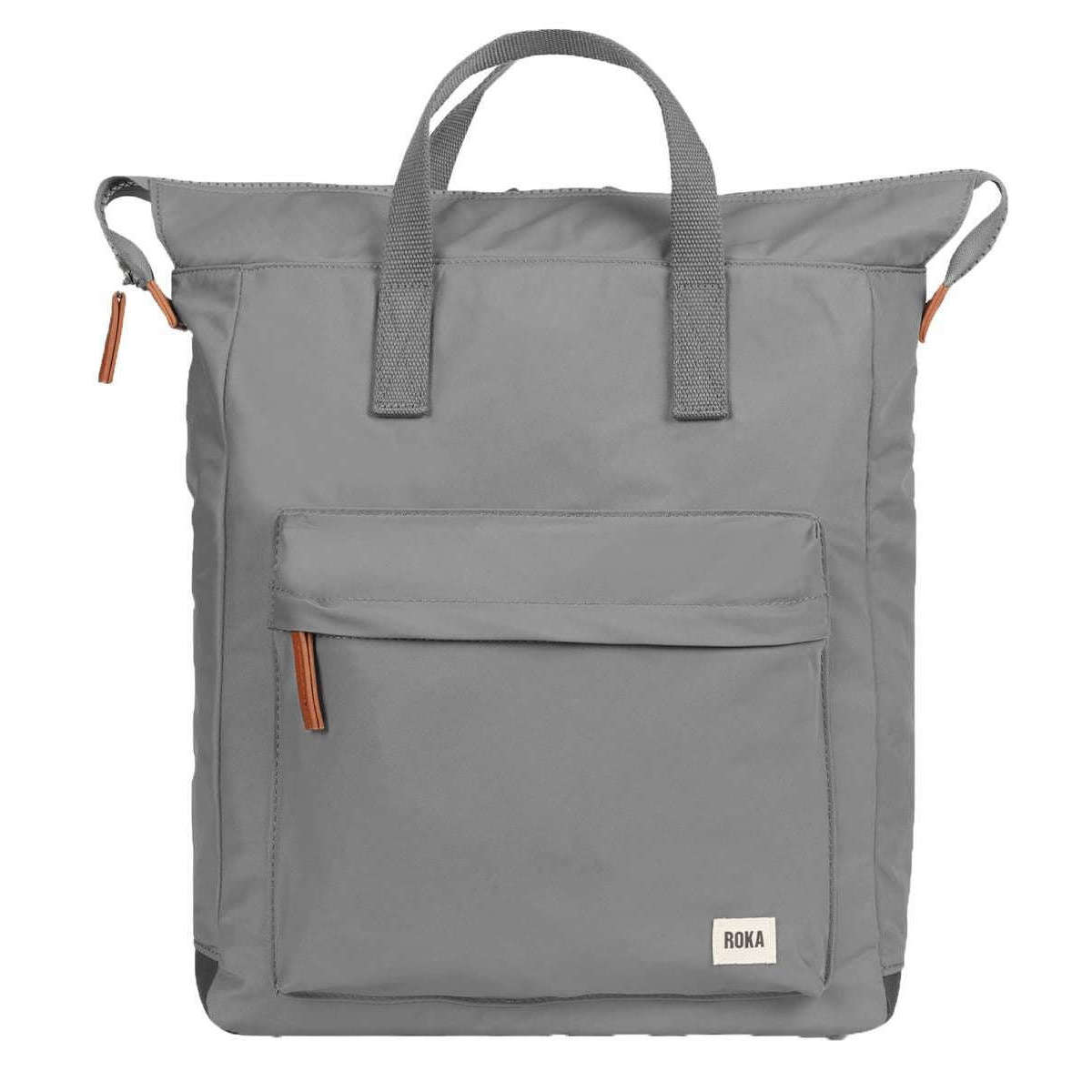 Roka Bantry B Large Sustainable Nylon Backpack - Stormy Grey