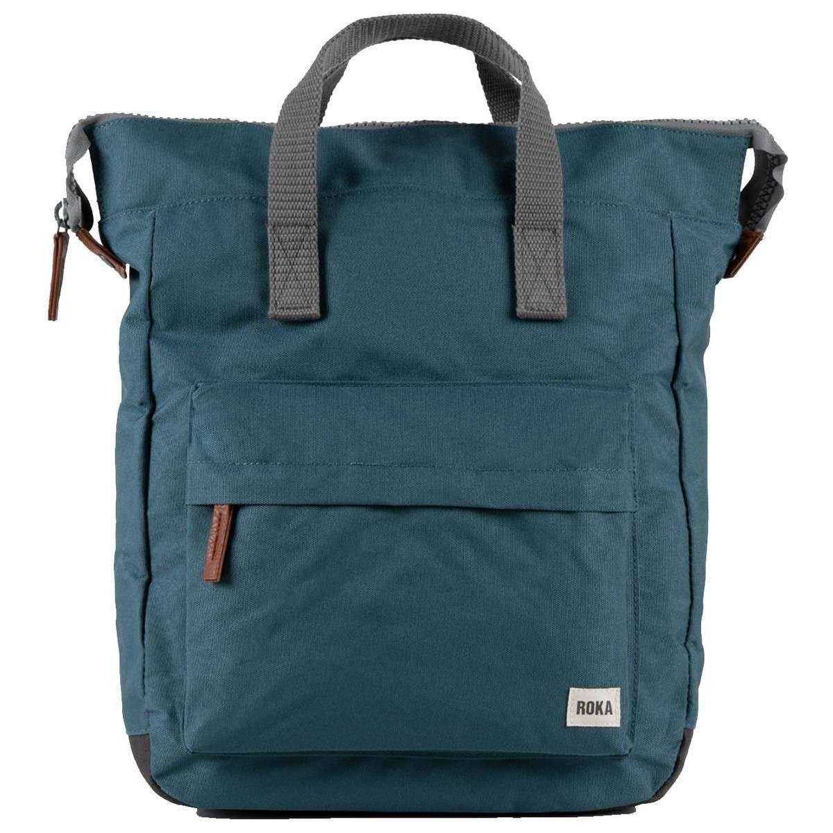 Roka Bantry B Medium Sustainable Canvas Backpack - Airforce Blue