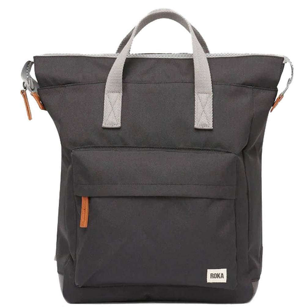 Roka Bantry B Medium Sustainable Canvas Backpack - Ash Grey