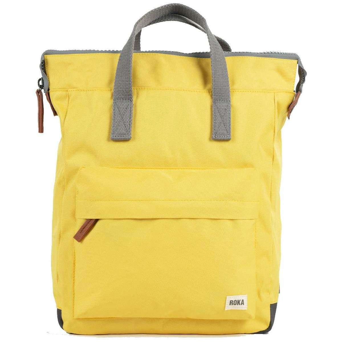 Roka Bantry B Medium Sustainable Canvas Backpack - Custard Yellow