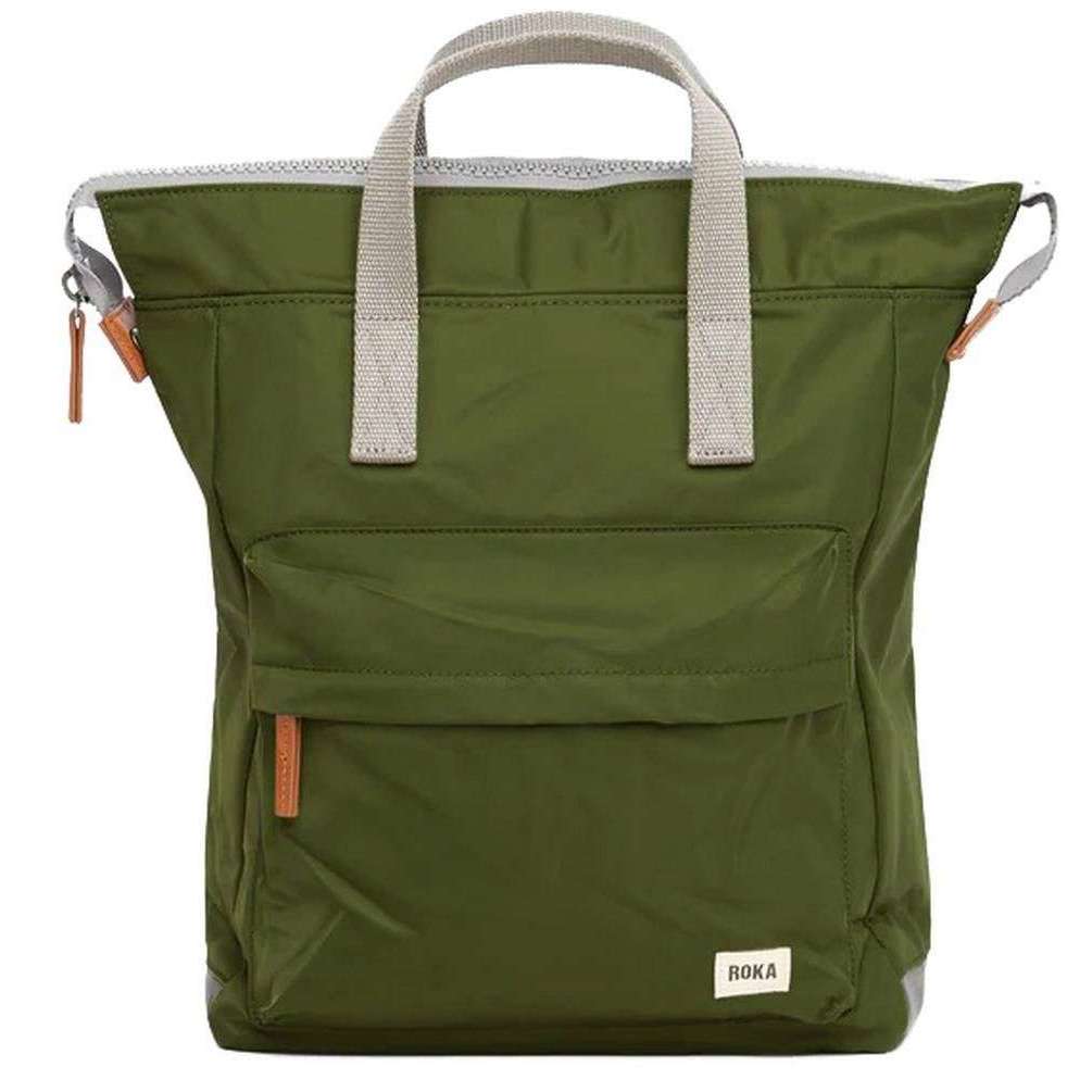 Roka Bantry B Medium Sustainable Nylon Backpack - Avocado Green