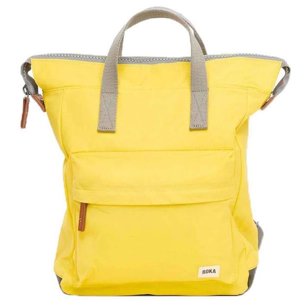 Roka Bantry B Medium Sustainable Nylon Backpack - Lemon Yellow