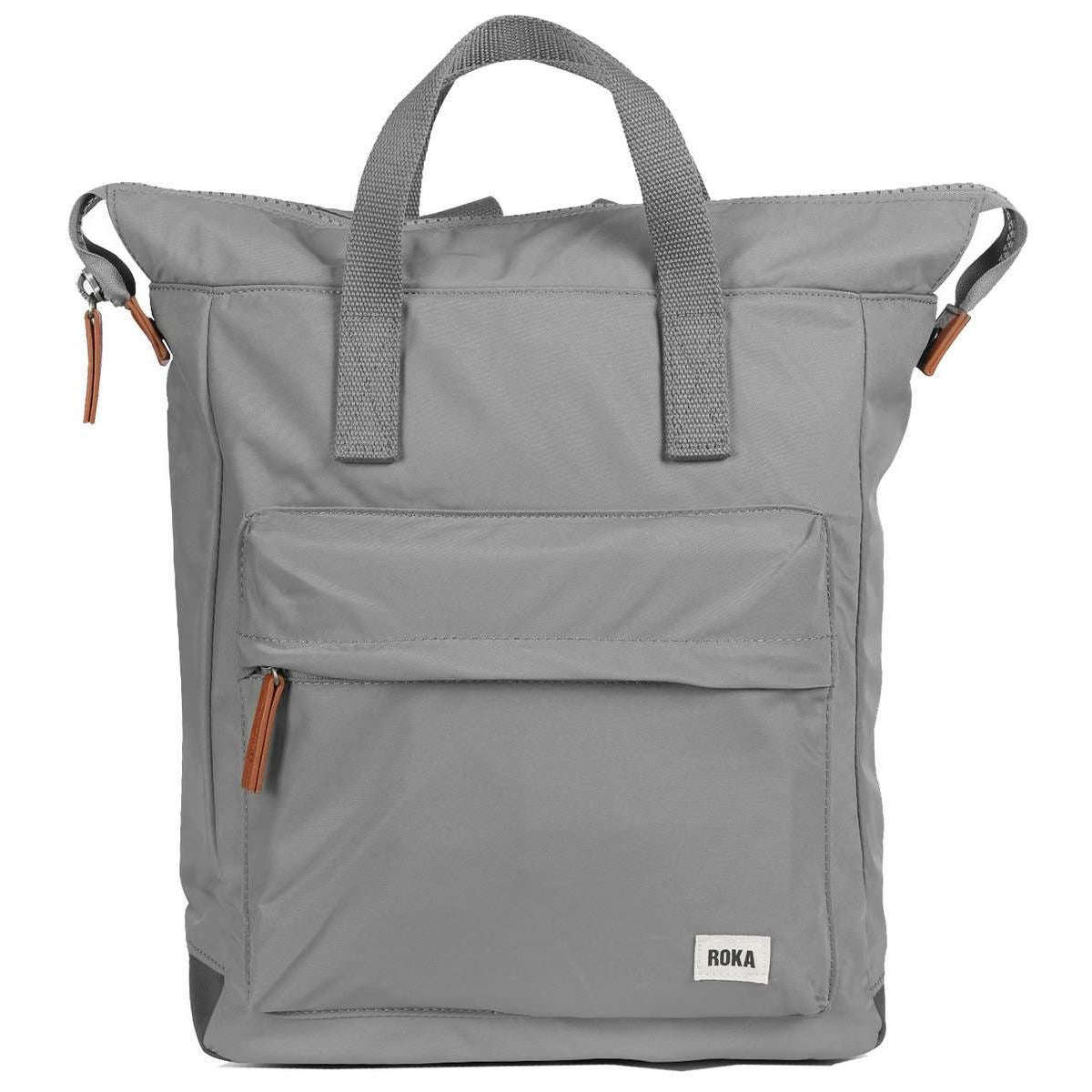 Roka Bantry B Medium Sustainable Nylon Backpack - Stormy Grey