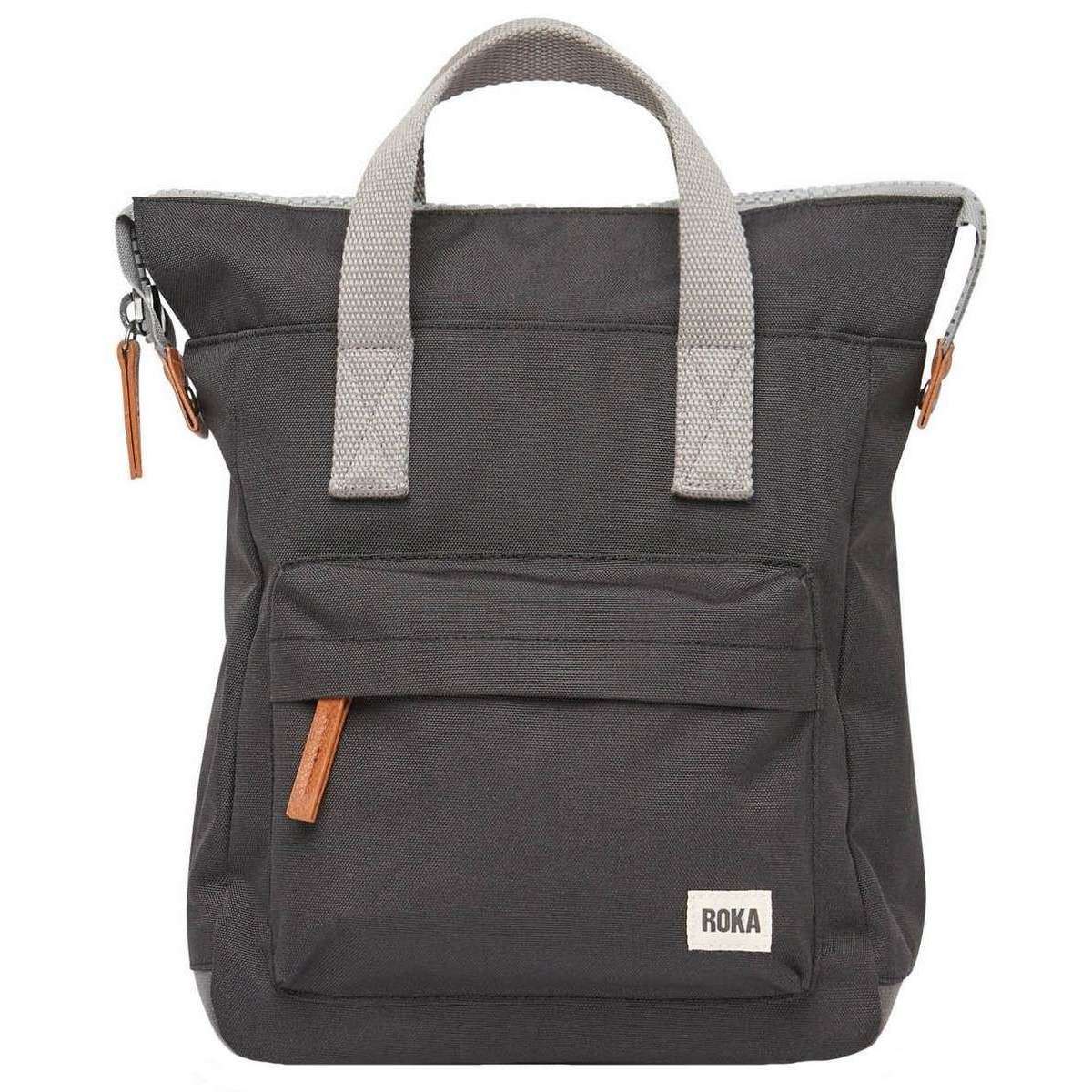 Roka Bantry B Small Sustainable Canvas Backpack - Ash Grey