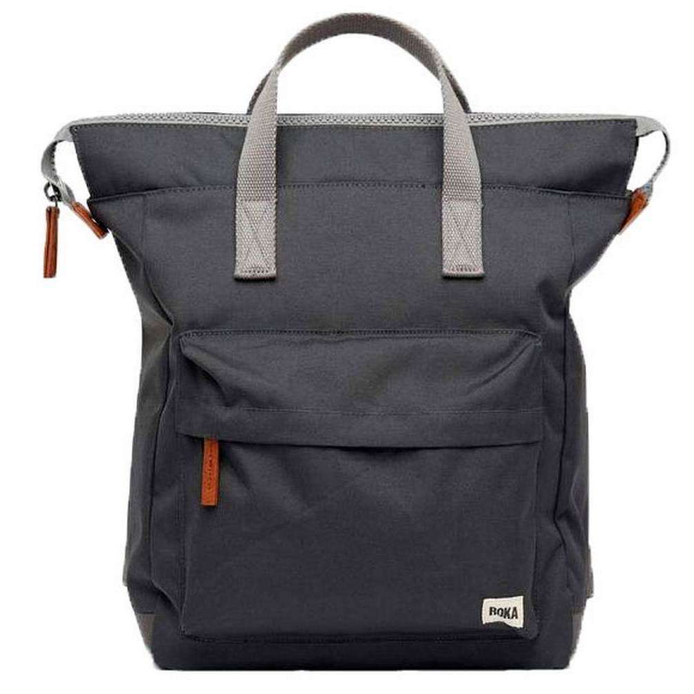 Roka Bantry B Small Sustainable Canvas Backpack - Carbon Grey