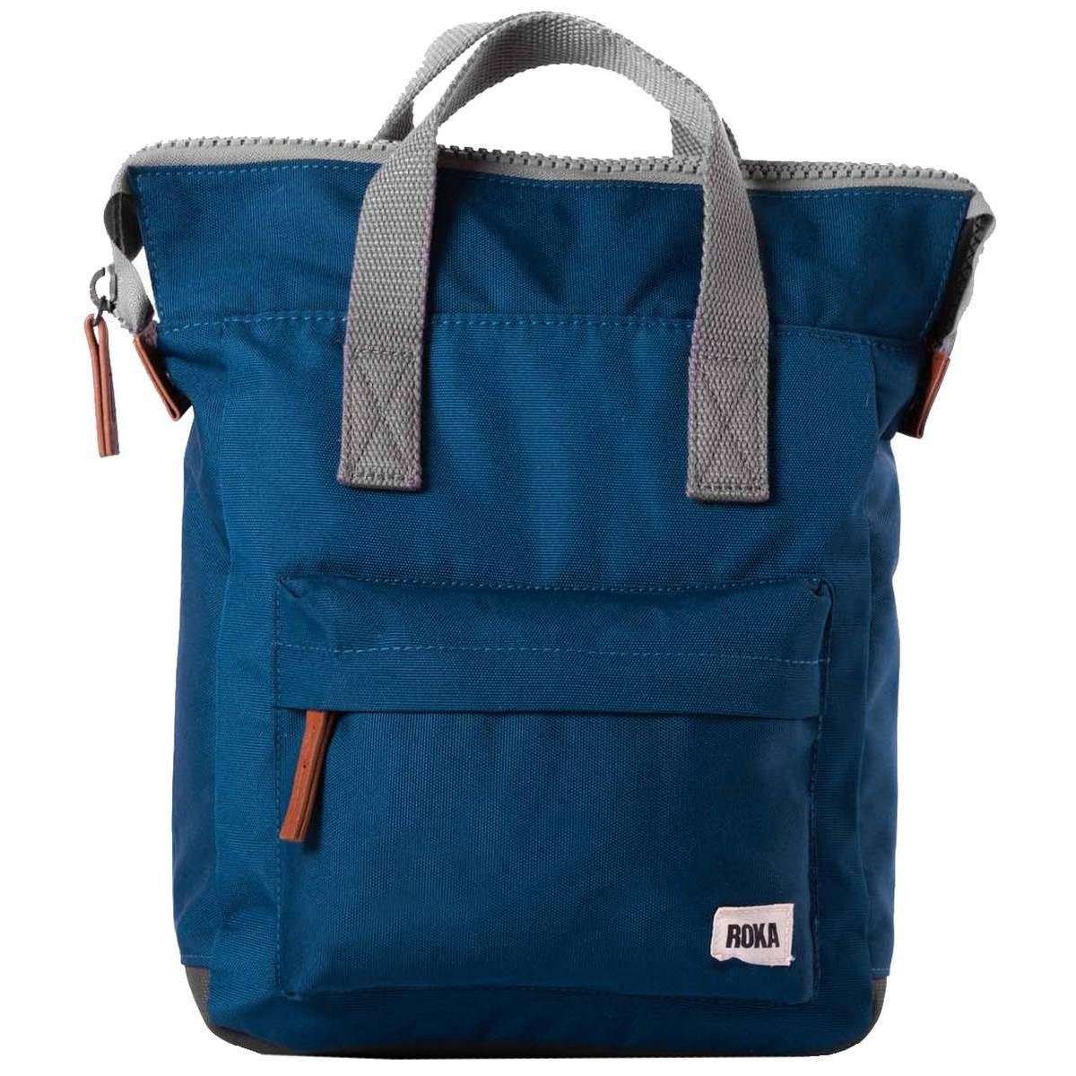 Roka Bantry B Small Sustainable Canvas Backpack - Marine Blue