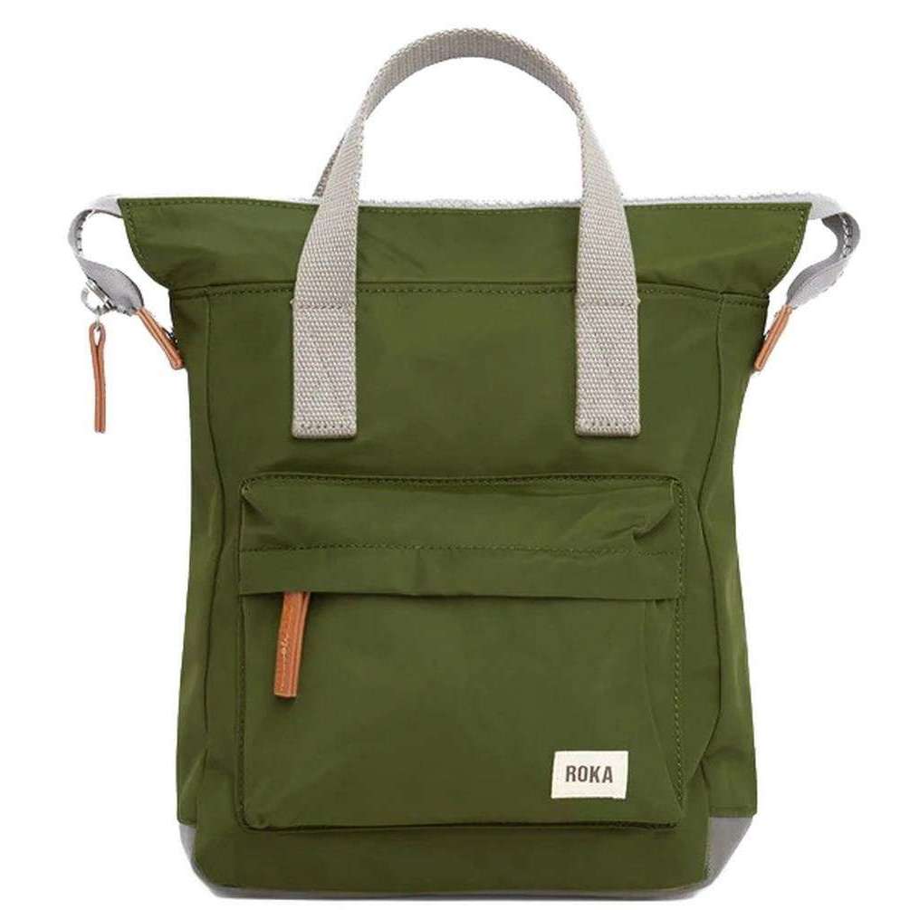 Roka Bantry B Small Sustainable Nylon Backpack - Avocado Green