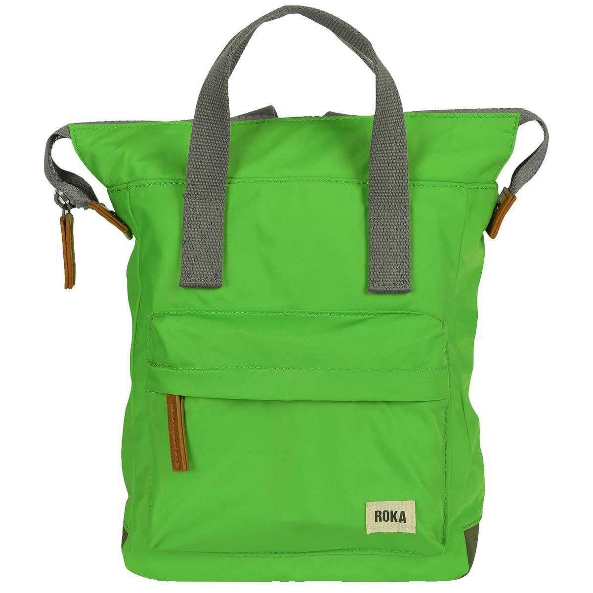 roka bantry b small sustainable nylon backpack - kelly green