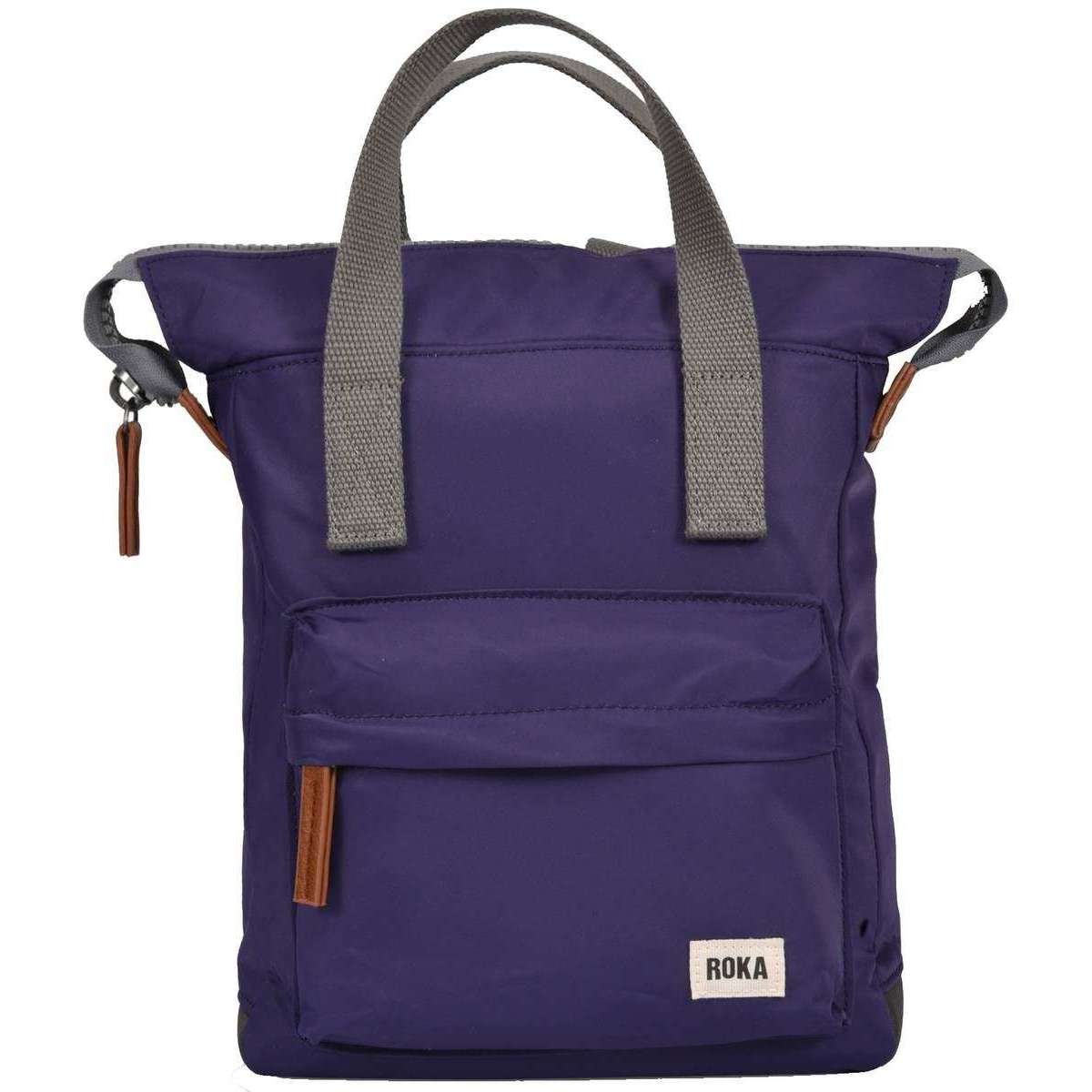 Roka Bantry B Small Sustainable Nylon Backpack - Mulberry Purple