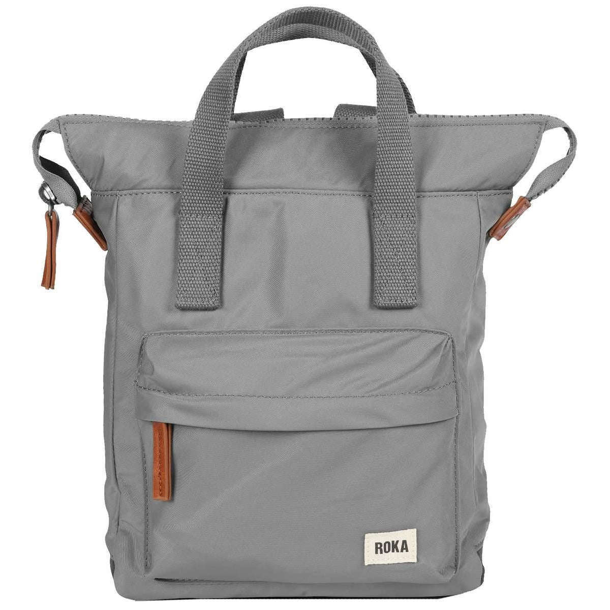 Roka Bantry B Small Sustainable Nylon Backpack - Stormy Grey