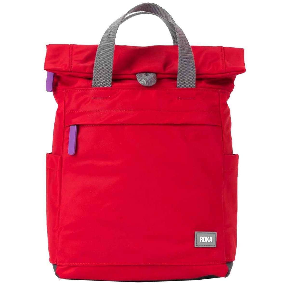 Roka Camden A Small Sustainable Nylon Backpack - Negroni Red