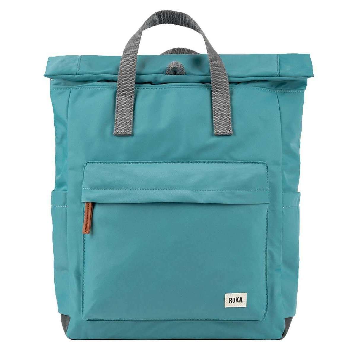 Roka Canfield B Large Sustainable Nylon Backpack - Petrol Blue